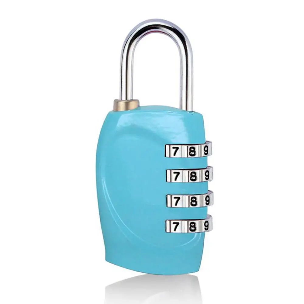 4 набора цифр Пароль Замок Чемодан багаж кодовый замок металлический кодовый замок с паролем замок - Цвет: Blue