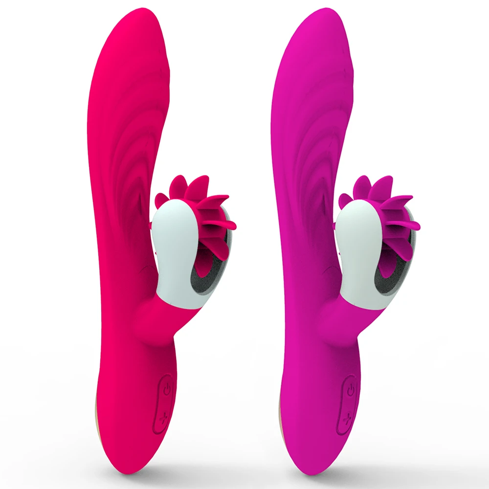 Tongue Licking Dildo Vibrator Vagina Rotation Clitoris Stimulate Female Masturbator G-spot 12 Speeds Vibrator Sex Toys for Women (7)