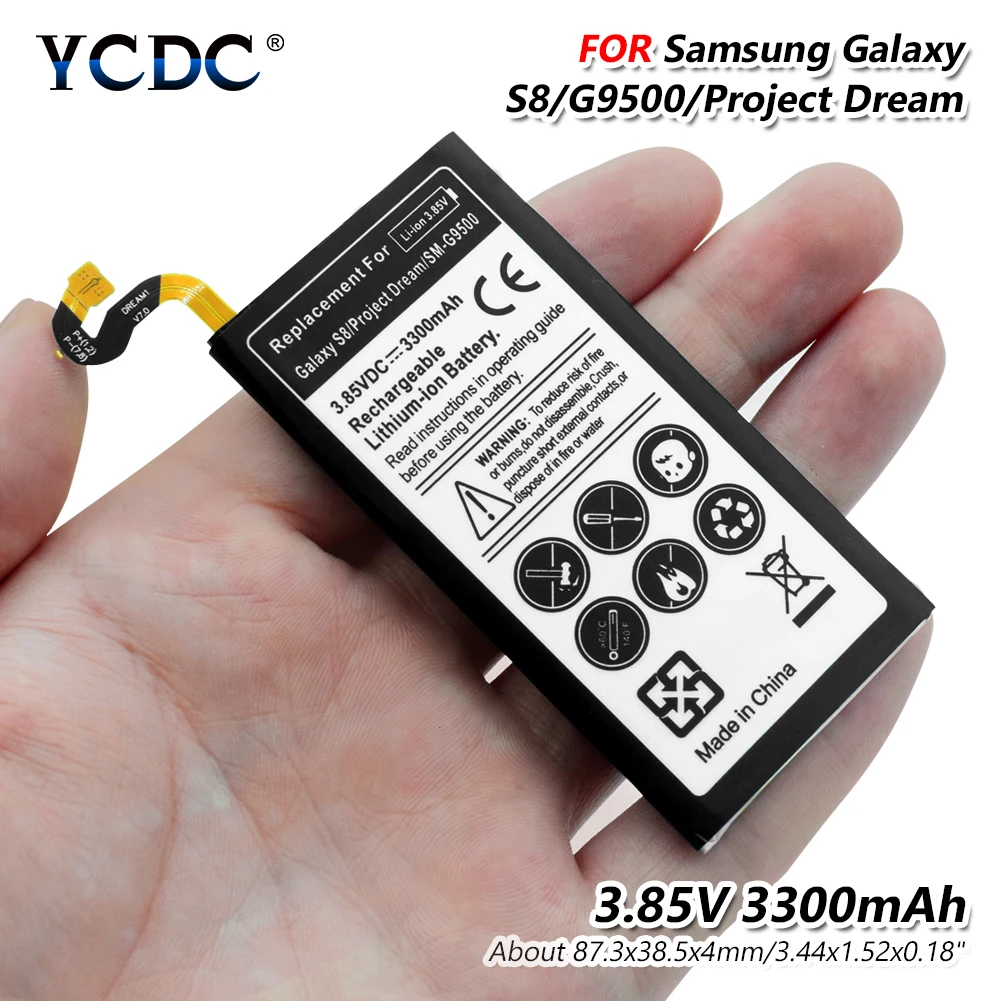 Mbile телефон литиевая батарея для Samsung Galaxy S8 SM G9500 G проект Dream G9508 G950F 3300mAh 3 85 V Bateria с
