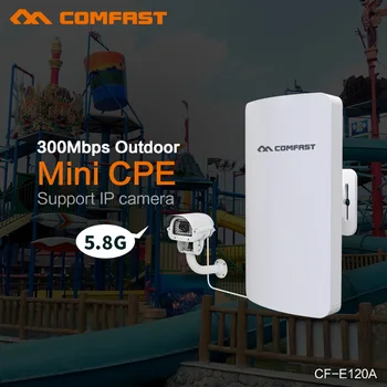 Comfast CF-E120A 300Mbps 5.8G Wireless Mini CPE WIFI Router 11dBi Antenna PoE Long Distance wifi repeater Outdoor IP cam bridge 3 5km long distance 300mbps outdoor wifi router cpe 2 14dbi wifi antenna high power 5ghz wifi repeater rj45 poe wireless bridge
