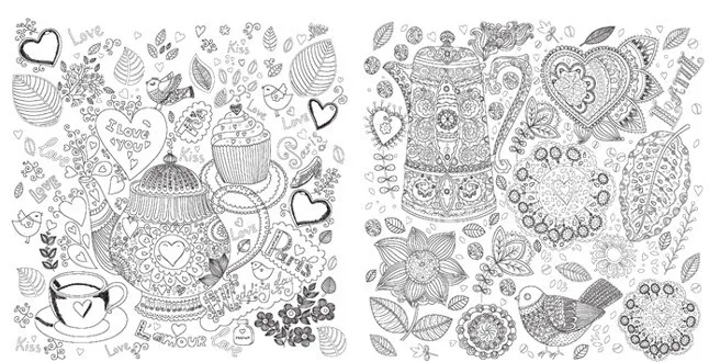 Online Shop English Edition CAFE 24 Pages Secret Garden Styles Coloring Book For Adult Relieve Stress Painting Drawing Books