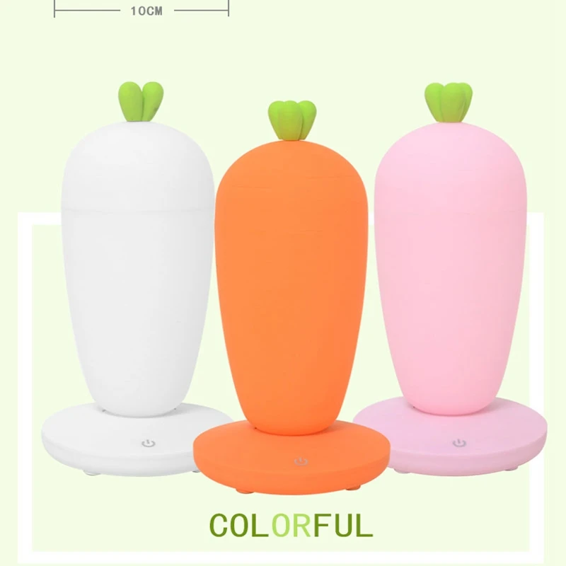 Novelty Little Cute Girl Radish Night Light Touch USB Charging Bedside Table Lamp Atmosphere Eyes Protection Decorative Light (5)