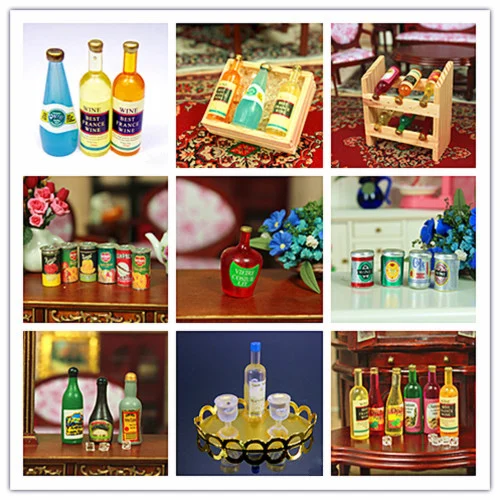 

G07-X174 children baby gift Toy 1:12 Dollhouse mini Furniture Miniature rement Doll accessories Drink water drinks set