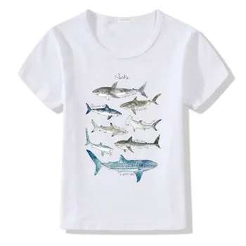 

Fish Print Children Summer Tops Girls Boys T Shirts Baby Clothes CT-1965