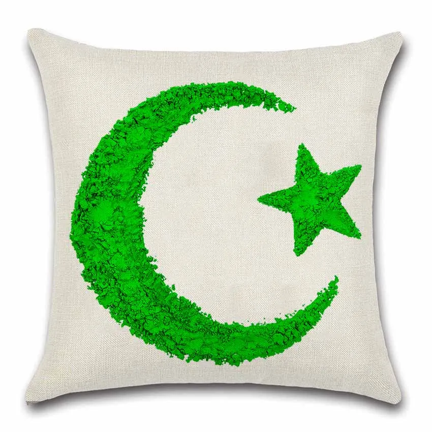 

Islamic Painting Muslim Art moon printed Decor room cushion cover Home Decorative Pillows case sofa chair seat friend gift throw