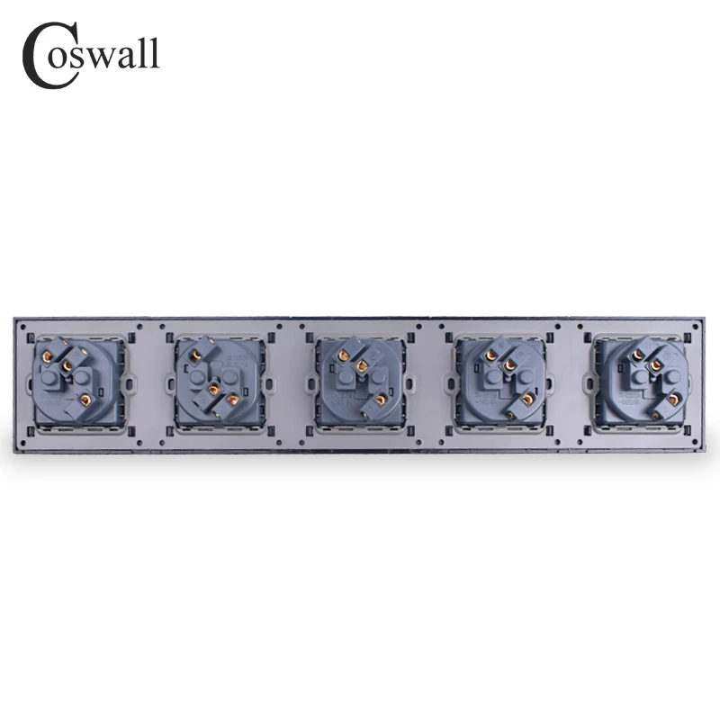 Розетка настенная с заземлением и стеклянной панелью 16 А|eu socket plug|panel 5panel plug |