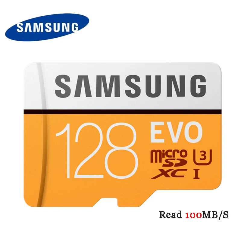 Карта памяти MicroSD SAMSUNG EVO micro SD Card 64 г 128 U3 в формате 4K UHD, Class10 UHS-I 100 МБ/с. SDXC карты флэш-памяти 32 Гб U1 FHD SDHC 95 МБ/с. TF карты