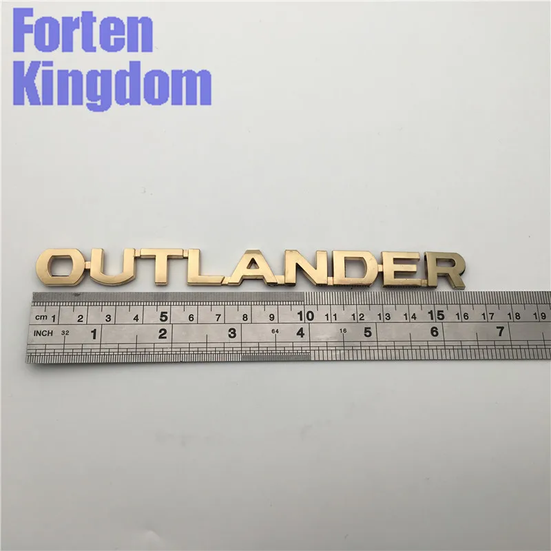 Forten Kingdom цельнокроеное платье автомобиль слово OUTLANDER ABS Золото 3D Письмо Эмблема задний багажник знак багажника Стикеры