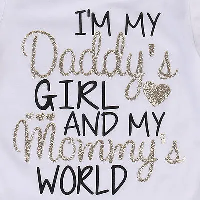 Одежда для новорожденных девочек Комбинезон для девочек I'm daddy+ теплые леггинсы в полоску комбинезон, одежда