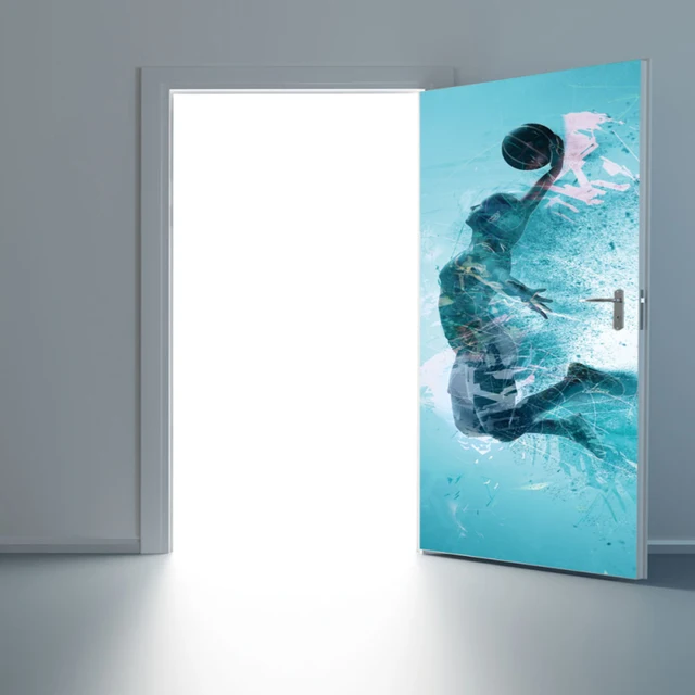self adhesive 3d photo wallpaper art wall stickers flying dunk