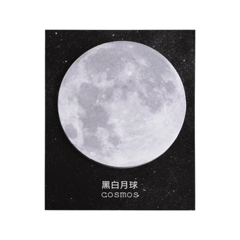 

1PCS Lovely Moon Memo Pad Creative Round Shape Sticky Notes 30 Sheet Cute Sticker for Kid Gift School Office Stationery Bookmark