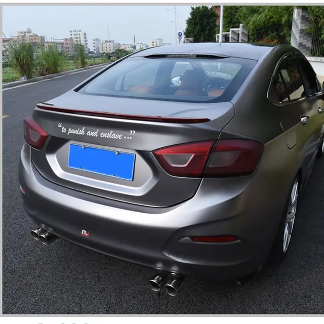 For Chevrolet Cruze 2017 Abs Plastic Unpainted Primer Exterior Color For Chevrolet Cruze 2017 Abs Plastic Unpainted Primer Exterior Color Rear Trunk Lip Wing Roof Spoiler Decoration Car Accessories
