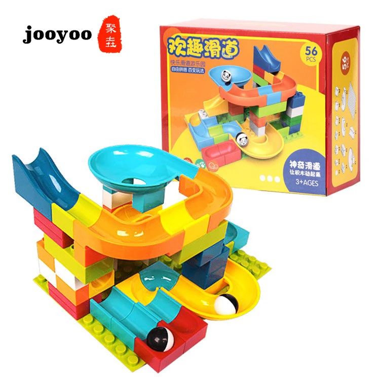 

Upgraded Version 56 Large Particles Diy Building Blocks Ball Track Maze Slide Children's Intelligence Toys