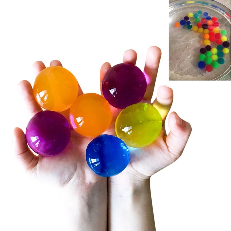 

50Pcs 8-10mm Multicolor Crystal Soil Hydrogel Balls Water Beads Home Garden Decoration Pearl Shaped Mud Grow Magic Jelly Balls