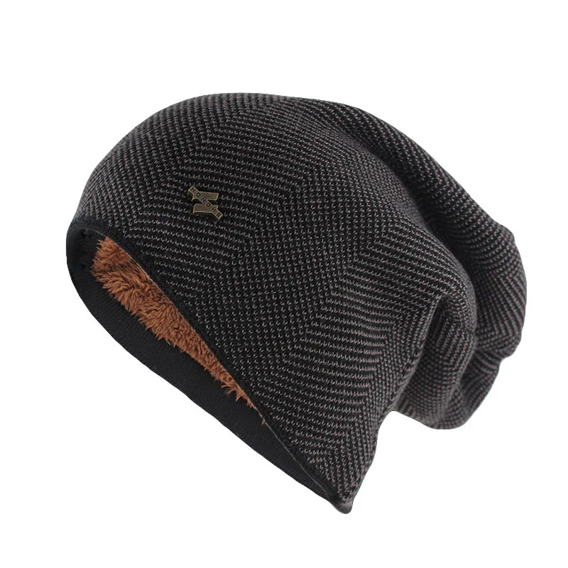 New Fashion Adult Men Winter Warm Hat For Unisex Knitted Casual Beanies Skullies Cotton Wool Hats Brand Outdoor Solid Gorros