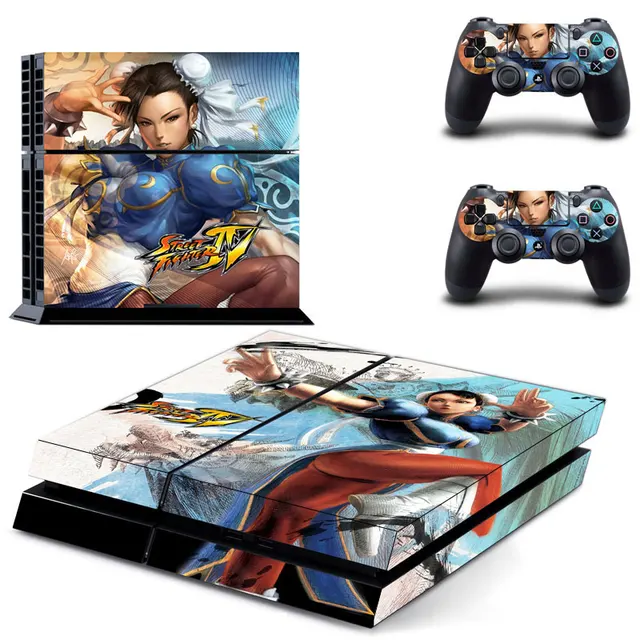 Cheap Street Fighter IV ChunLi Skin Sticker Cover for Sony PS4 PlayStation 4 Console and 2 controller skins Cheap Street Fighter IV ChunLi Skin Sticker Cover for Sony PS4 PlayStation 4 Console and 2 controller skins