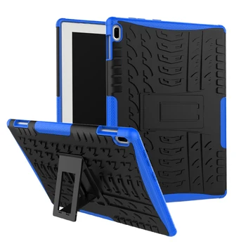 

Hard PC Shockproof Silicone Case For Lenovo Tab4 Tab 4 10 X304L X304F X304N Tablet back Cover Funda Hyun Stand Shell + pen