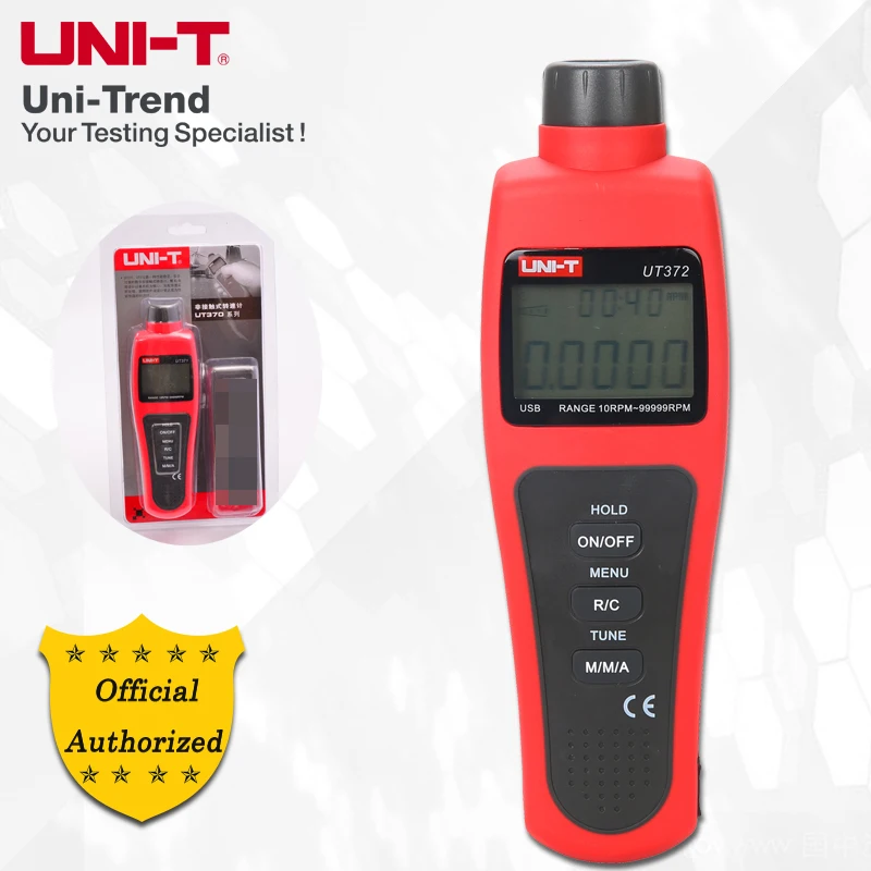Тахометр UT371/UT372 ручной Бесконтактный тахометр RPM/Data Hold/USB интерфейс