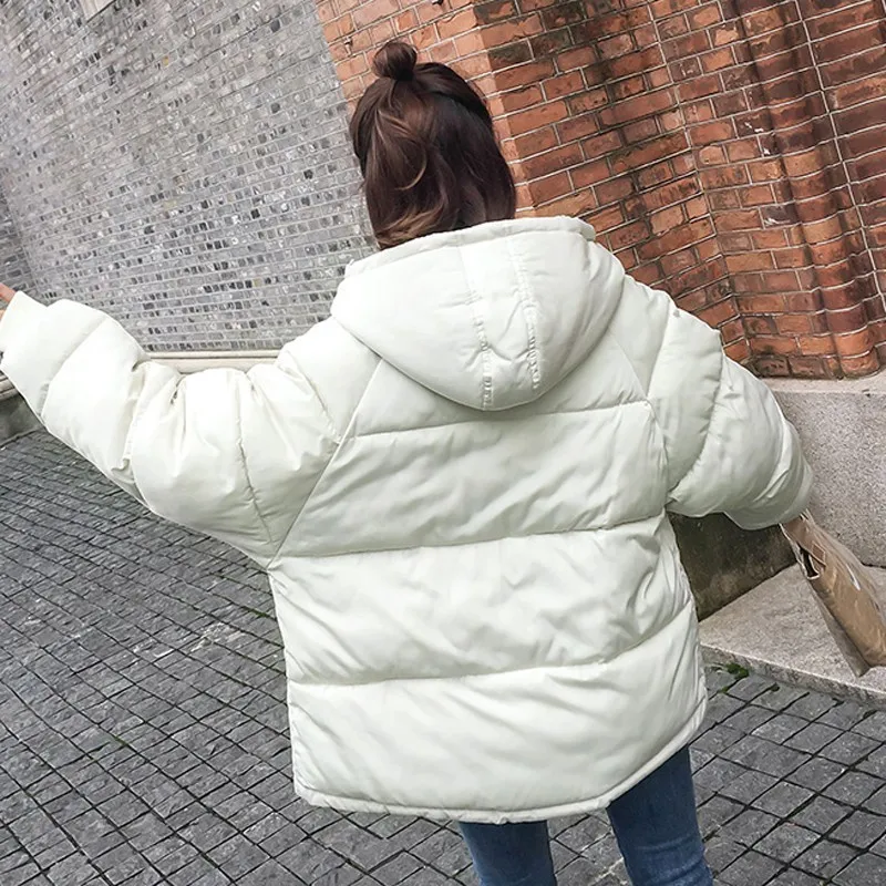 Plus Size Parka Short Winter Jacket Women Hooded Quilted Coat Oversized Loose Cotton Padded Basic Outwear Casaco Feminino Okd297