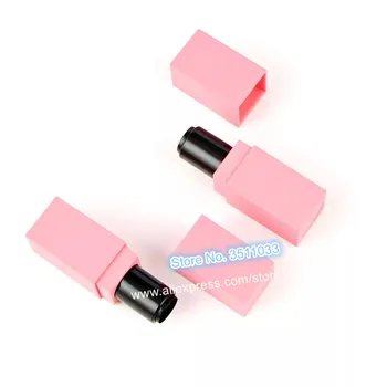 

12.1mm Square Pink Beauty Plastic Lipstick Tube, Cosmetic Makeup tool Lip Rouge Sub Container Cute Empty Lipstick Packing Bottle