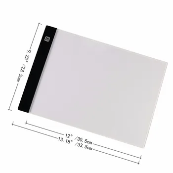 

LED light pad Graphic Tablet Writing Painting Drawing Digital Tablet 13.15x9.13inch A4 Light Box Tracing Copy Pad Board Artcraft
