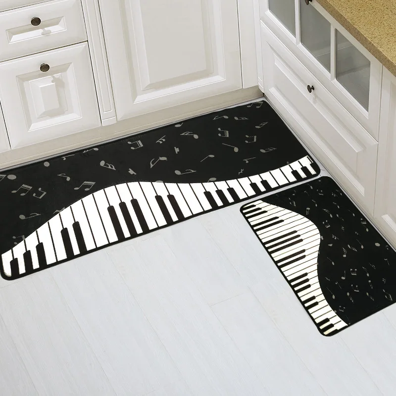 

Piano Keys Notes Area Rugs And Carpets for Kids Home Living Room Absorbent Kitchen Mat Non Slip Bedroom Door WC Floor Bath Mats