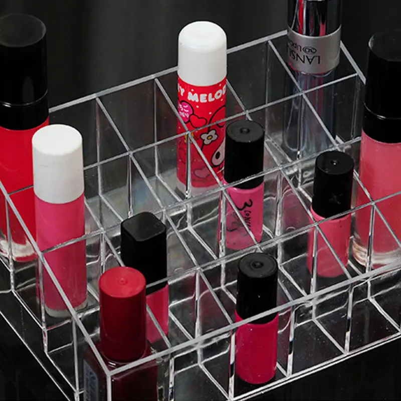 

Plastic Cosmetic Storage Box Make up Case Nail Polish Varnish Display Stand Rack Lipstick Holder Jewelry Packaging Organizer