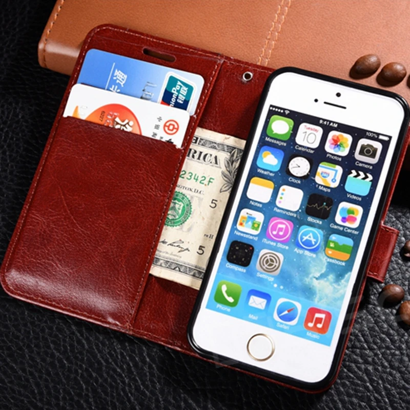 Luxury Leather Wallet Flip Case - Soft Protective Cover