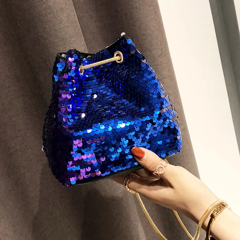 

Black Small Square Bag Shoulder Bag Clutch Bag Ladies Wallet Korean Version Of Sequins Fashion Mini Color Messenger Bag
