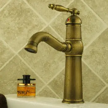 

High quality Hot and cold water basin faucets bathroom washabsin sink taps antique brass single handle mixer tap faucet