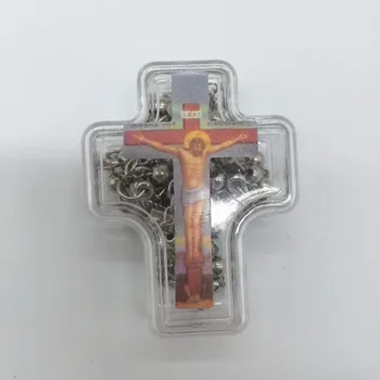 

Jesus Cross Religion Necklace 12 Boxes silver color Free Shipping