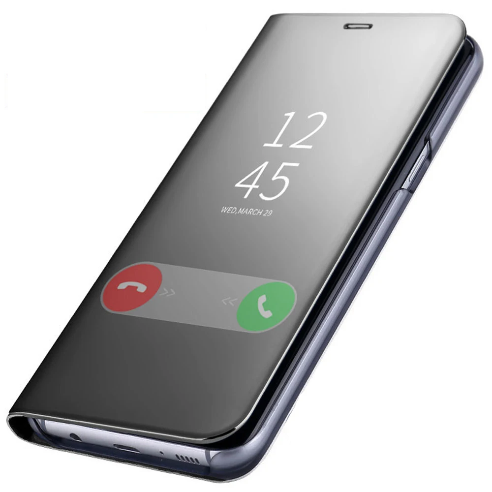 

Q UNCLE Mirror Flip Mobile Phone Case For Samsung Galaxy S9 S10 Plus A7 J6 J4 Plus J8 2018 S7 Edge A5 J7 Prime Note 9 8 A30 A50