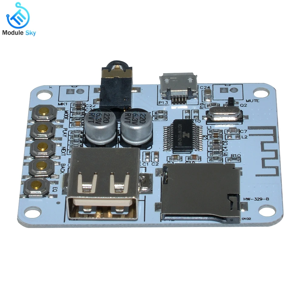 

Wireless Module Bluetooth Audio Receiver Board 5V 2.1 Wireless Stereo Music Audio Receiver Board With USB TF Card Slot Decoding