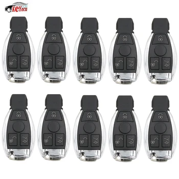 

KEYECU 10Pcs 3 Buttons Xhorse VVDI BE Key Pro Improved Version Keyless Entry Remote Car Key fob 315MHz /433MHz for Mercedes-Benz