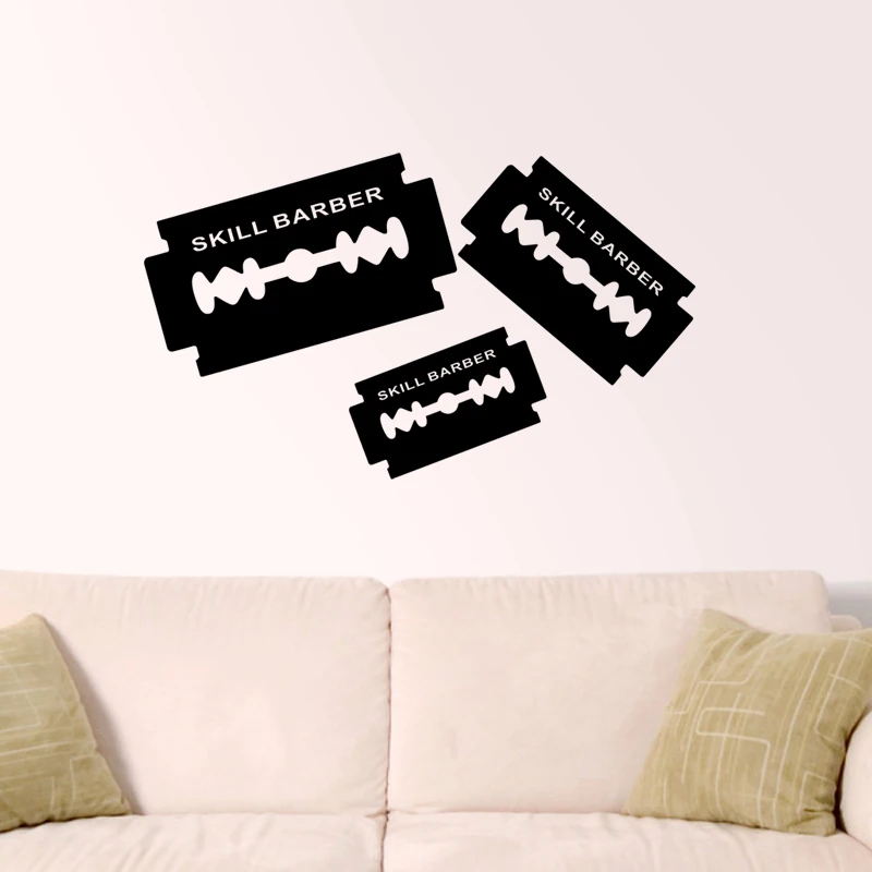 DCTAL Man Barber Shop Sticker Bread Blade Decal Haircut Shavers Posters