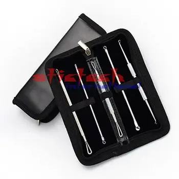 

by ems or dhl 100sets 5Pcs/set Double Side Blackheads Acne Remover Stainless Steel Facial Comedone Needle Cleaning Tools