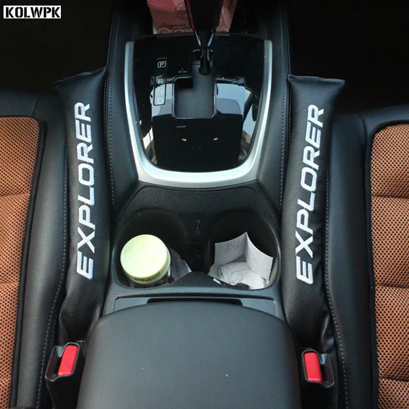 

2PCS NEW Seat Gap Filler Soft Pad Padding Spacer for Ford Explorer logo 2011 2012 2013 2014 2015 2016 2017 2018 Car styling