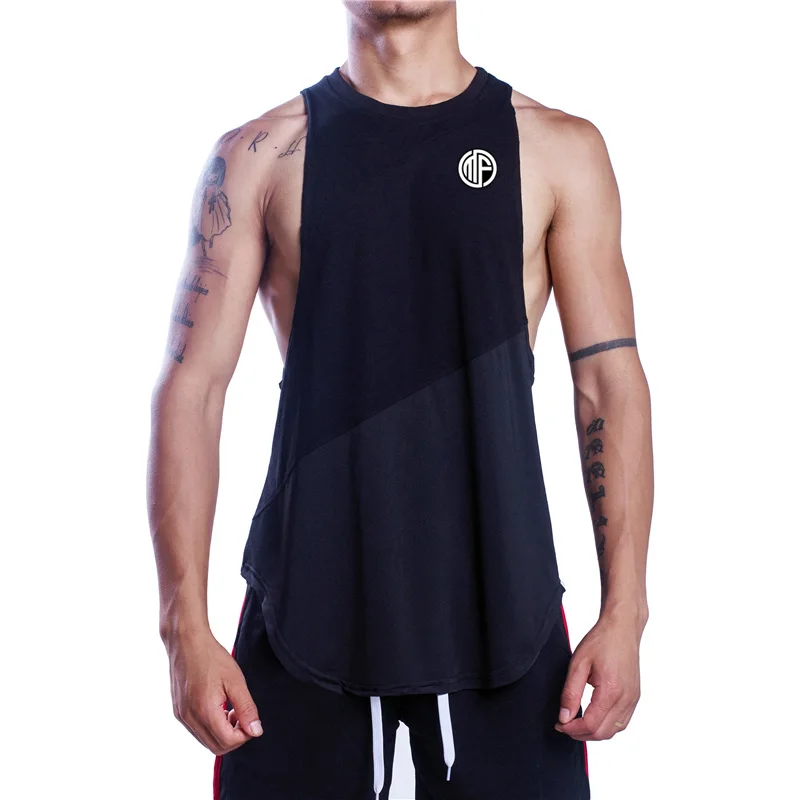 

Muscle Guys Brand Gyms Clothing Fitness Tank Top Mesh Mens Bodybuilding Stringers Tank Tops Workout Singlet Sleeveless Shirt