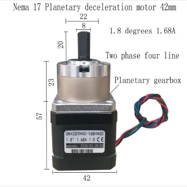 42 planetary deceleration stepper motor decelerator fuselage 40 big torque ratio 1:5.18 | Обустройство дома