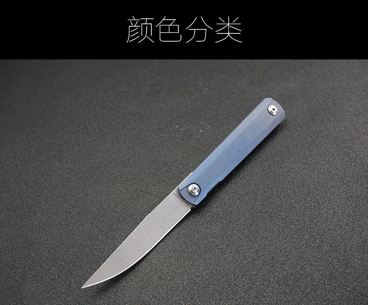 New Arrival HWZBBEN S35VN TC4 Titanium Handle Ball Bearing Folding Pocket EDC Multi Knife Outdoor Camping Hunting Survival Knife - Цвет: blue