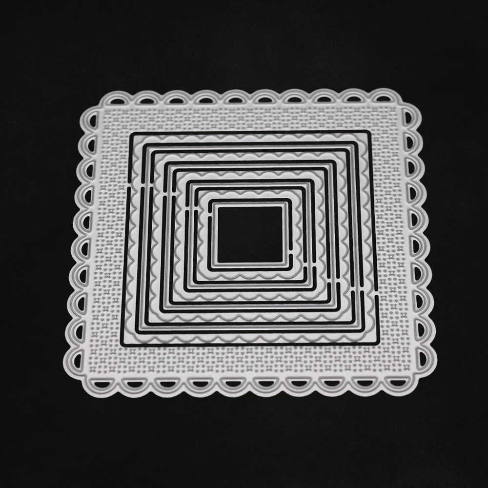  Square Frame Metal Cutting Dies Stencils for DIY New Year 2019 Scrapbooking Craft Die Photo Invitat - 32976958676