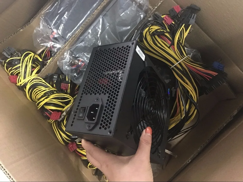Поддержка 8 GPU карт 2000 Вт источник питания 95 Plus Gold ATX12V V2.31 ETH для майнинга монет