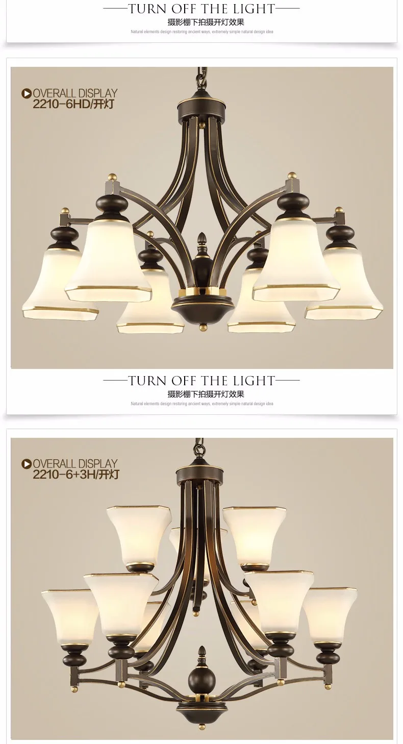 Высокое качество классическая люстра освещение гостиная лампа E27 разъем хорошо посылка люстры para кварто