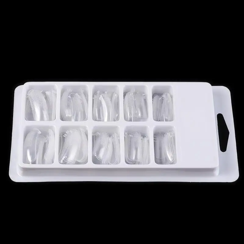 20/100 шт пластиковые прозрачные накладные кончики для ногтей со шкалой для маникюра Инструменты для демонстрации для маникюра УФ-гель накладные кончики для нейл-арта