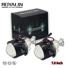 ROYALIN Versione 7.0 Mini Bi-xeno H1 Proiettore Fari Lens per H4 H7 Auto Luce Retrofit Auto Uso Styling h1 Lampada