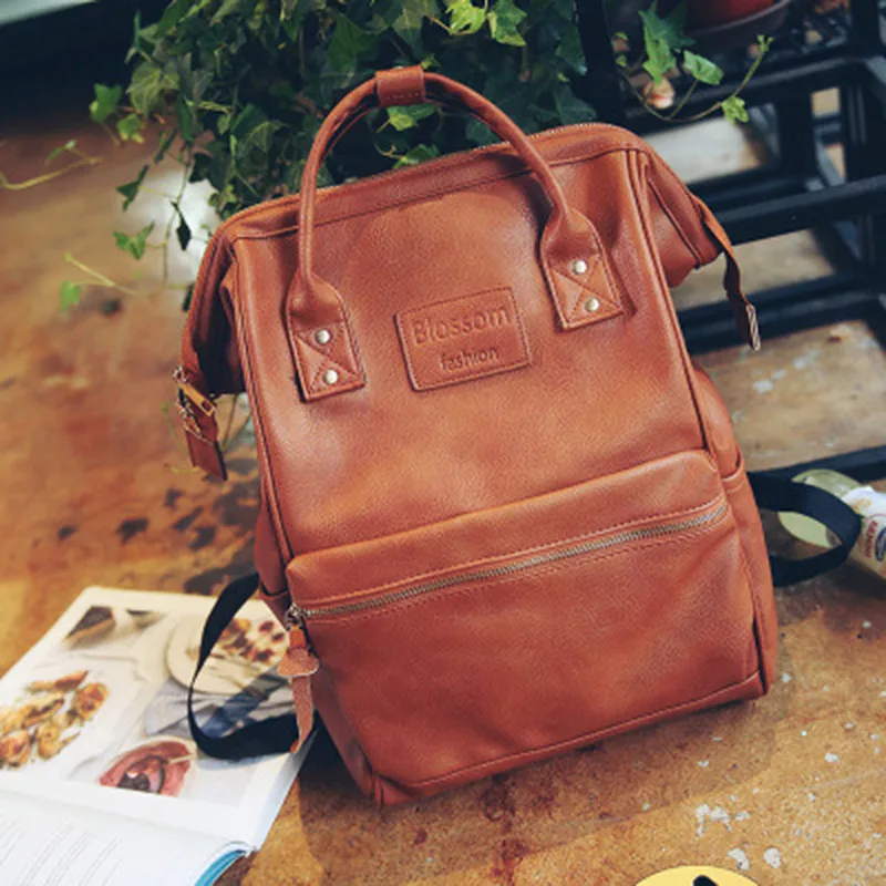 Женский рюкзак; модные школьные сумки для девочек и мальчиков-подростков - Цвет: brown