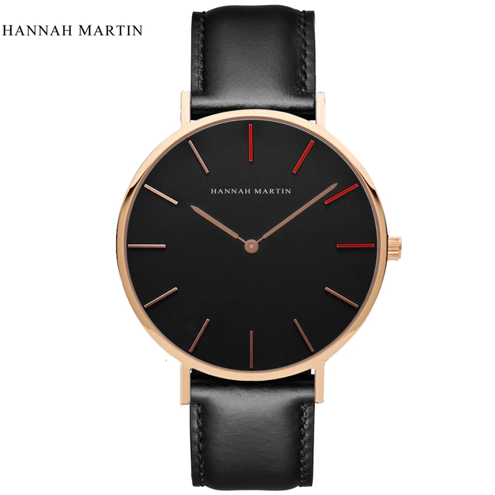 Женские часы Hannah Martin, минималистичные роскошные женские часы от ведущего бренда, модные женские часы, кожаные часы zegarek damski