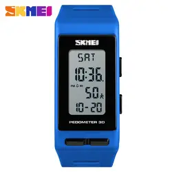 Синий цифровой Для женщин спортивные часы светодиодный цифровые часы будильник военные Наручные часы SKMEI лучший бренд класса люкс Relogio