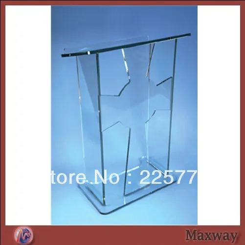 Transparent Acrylic Podium PMMA Mdais Acrylic School Lectern Church Rostrum