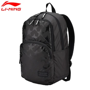 

Li-Ning Unisex Training Backpack Polyester Classic Leisure Black LiNing li ning Men&Women Sports Bag ABSM032 BBF222